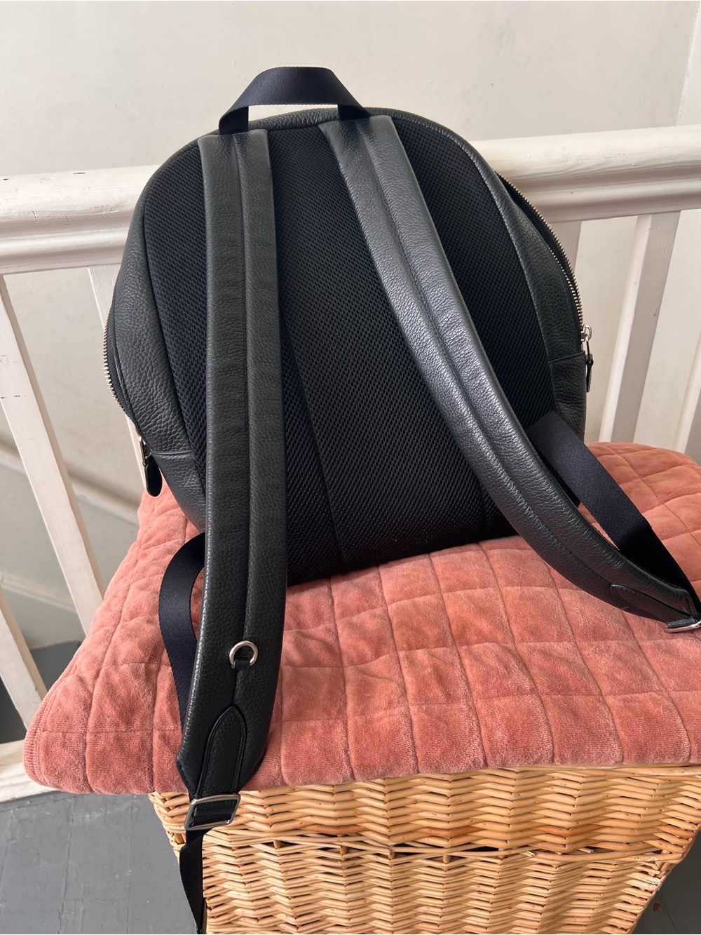 Coach black pebbled leather backpack - Picture 4 of 6